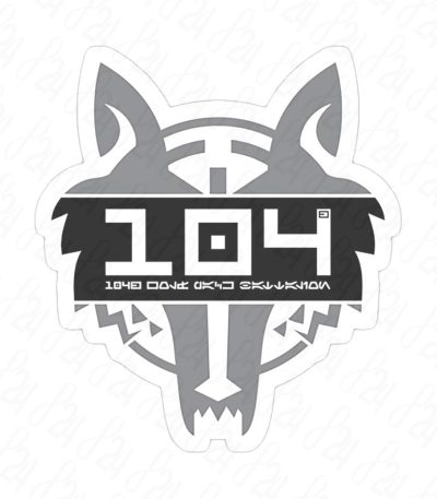 استیکر لوگوی 104th Wolf Pack Battalion Logo جنگ ستارگان
