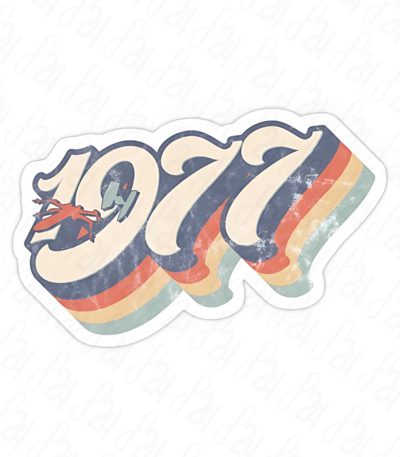 استیکر لوگوی 1977 Retro Dog Fight جنگ ستارگان